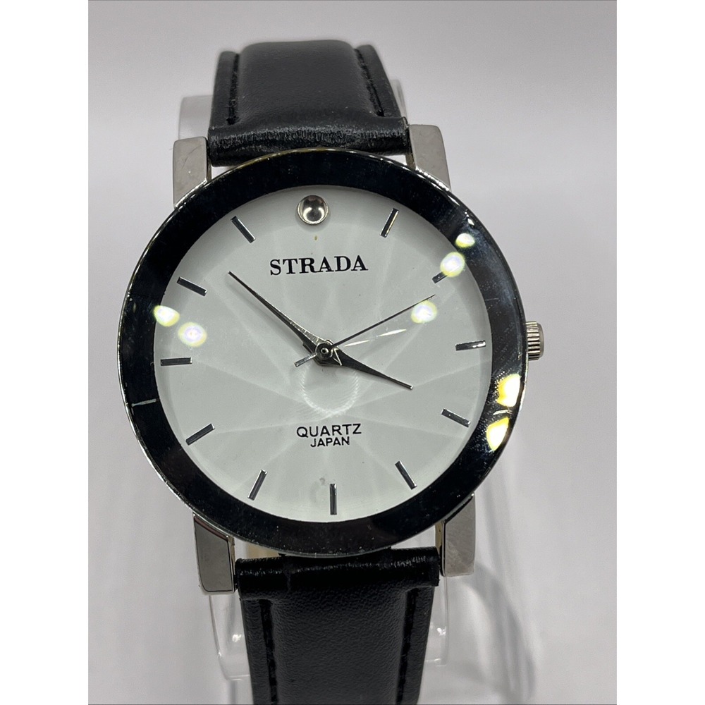 Strada Black and Silver Men's Watch